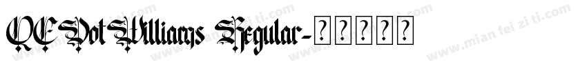 QEDotWilliams Regular字体转换